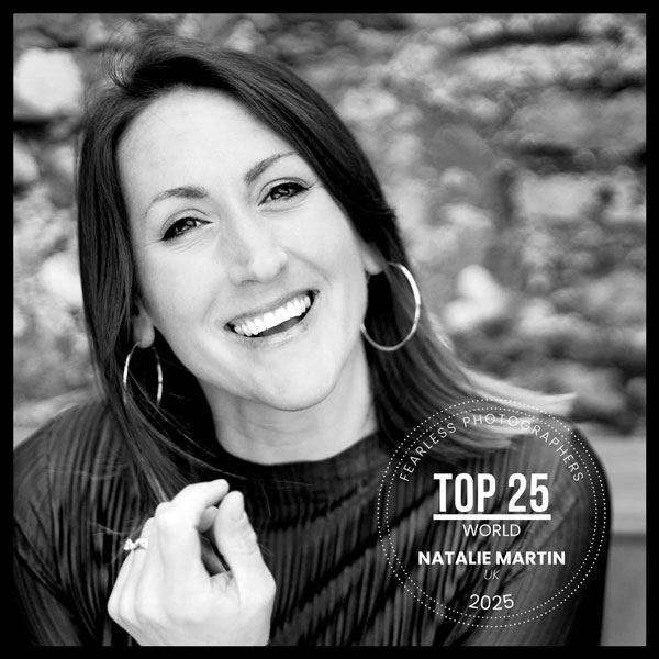 Black and white headshot Image of Natalie Martin Top 25 Wedding Photographer in the World